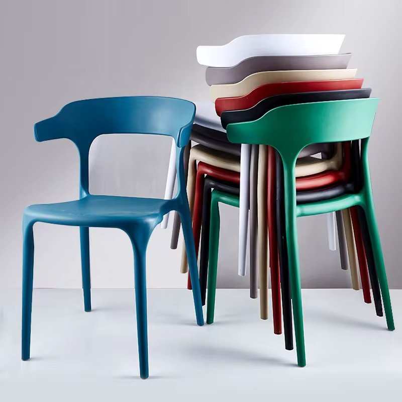 Ocean Plastic Open Back Chair in vibrant colors – durable, weather-resistant outdoor seating solution perfect for events and patios