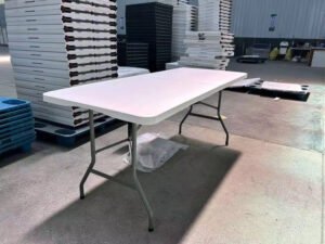 Prime Foldable Square Table in white – durable indoor table ideal for hospitals and cafes" Let me know if you want variations for different angles or color options.